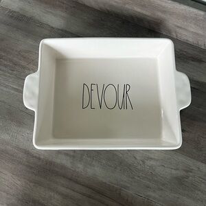 Rae Dunn White Ceramic Serveware with Handles